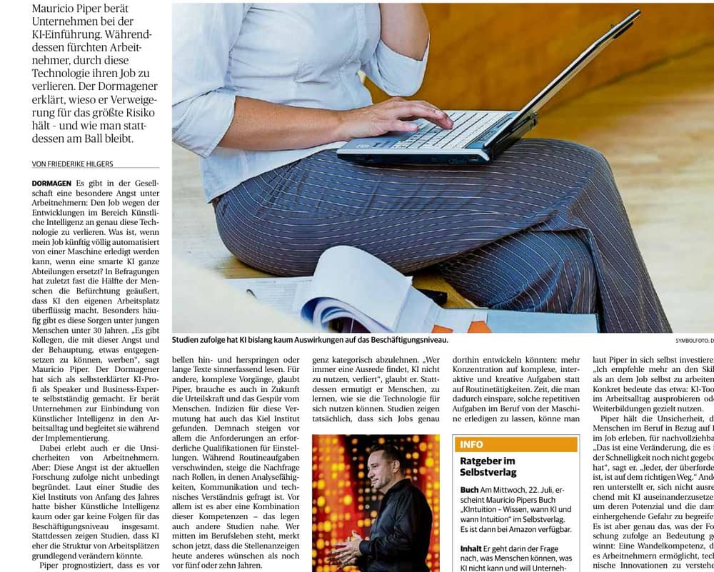 NGZ-Zeitungsseite vom 22. Juli 2026: Die Angst vor der Maschine